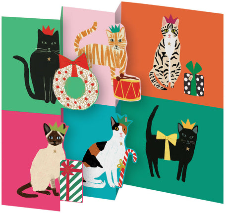 Roger la Borde Cat Checkerboard Tri-fold Card Pack featuring artwork by Anne Bentley