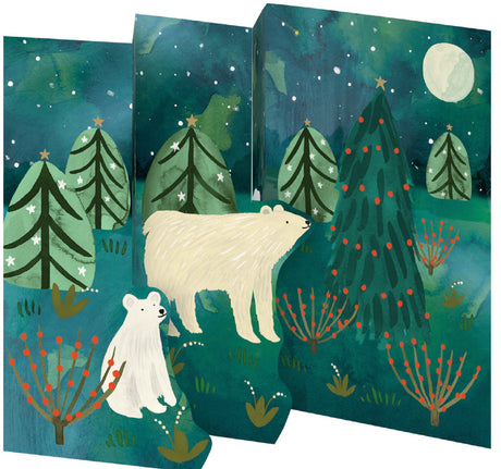 Roger la Borde Northern Lights Tri-fold Card Pack featuring artwork by Katie Vernon