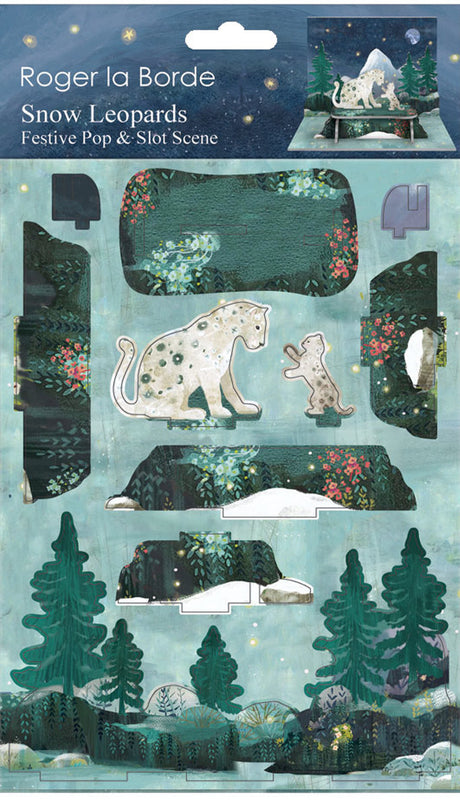 Roger la Borde Snow Leopards Pop & Slot featuring artwork by Kendra Binney