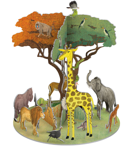 Roger la Borde Wild Savannah Pop & Slot Activity Set featuring artwork by Katherine Quinn