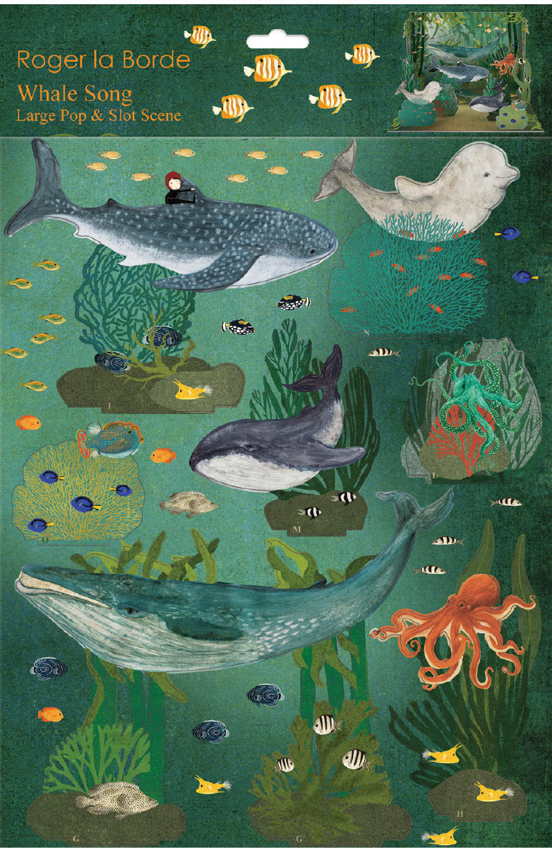 Roger la Borde Whale Song Pop & Slot Activity Set featuring artwork by Katherine Quinn