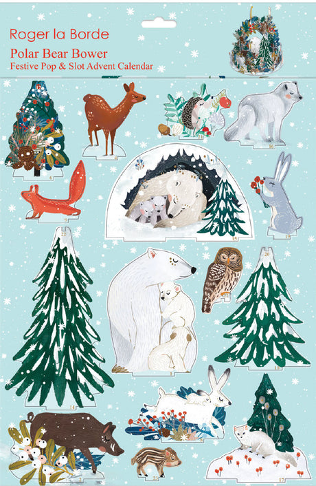 Roger la Borde Polar Bear Bower Pop & Slot Advent Large featuring artwork by Antoana Oreski