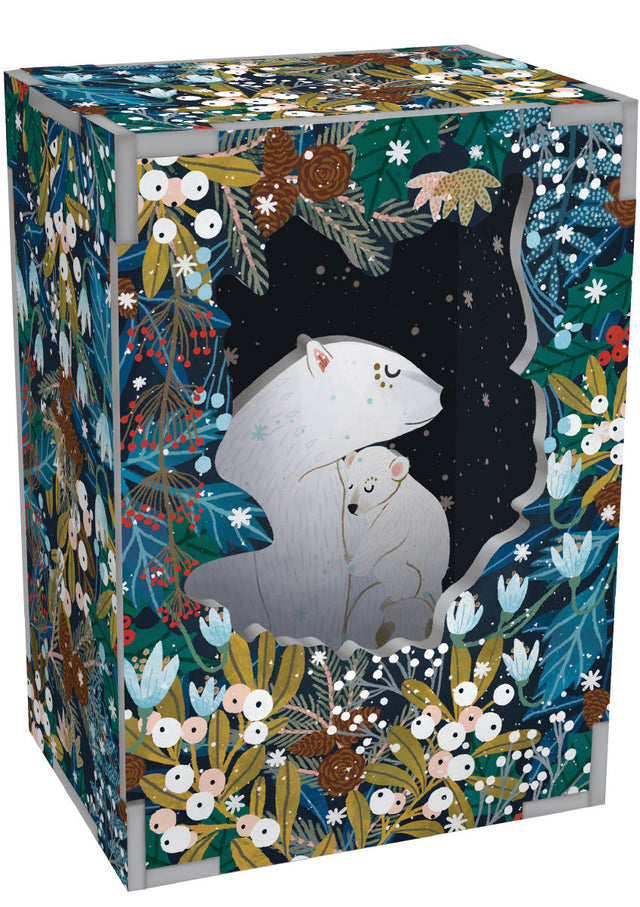 Roger la Borde Polar Bear Bower Pop & Slot Diorama featuring artwork by Katherine Quinn