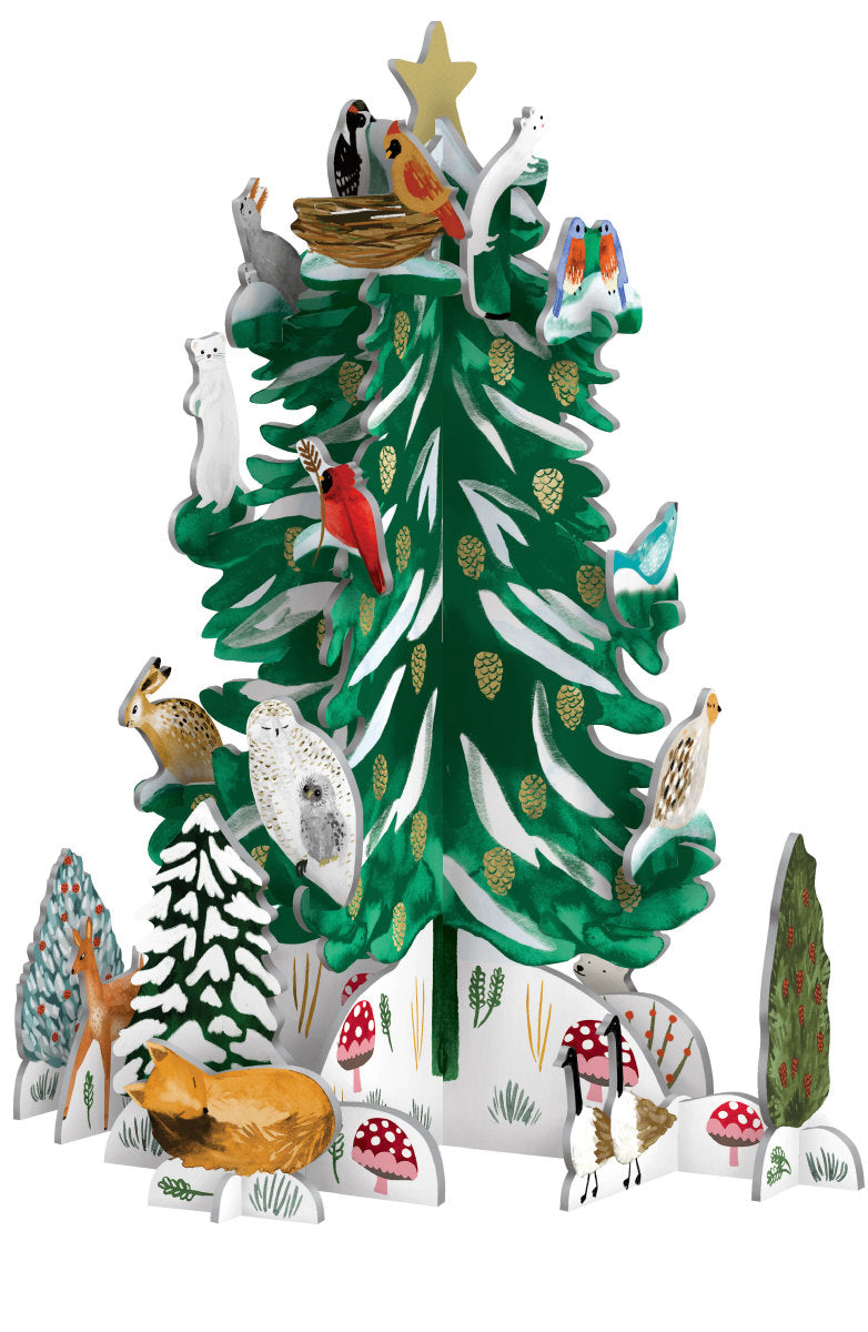 Roger la Borde Christmas Conifer Pop & Slot Advent featuring artwork by Katie Vernon