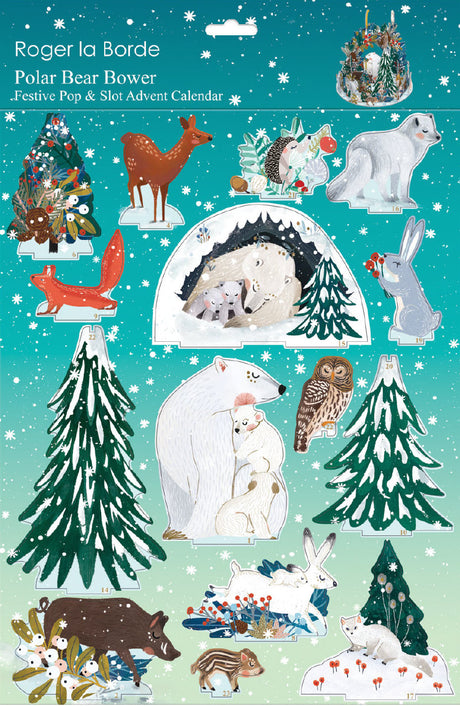 Roger la Borde Polar Bear Bower Pop & Slot Advent Large featuring artwork by Antoana Oreski