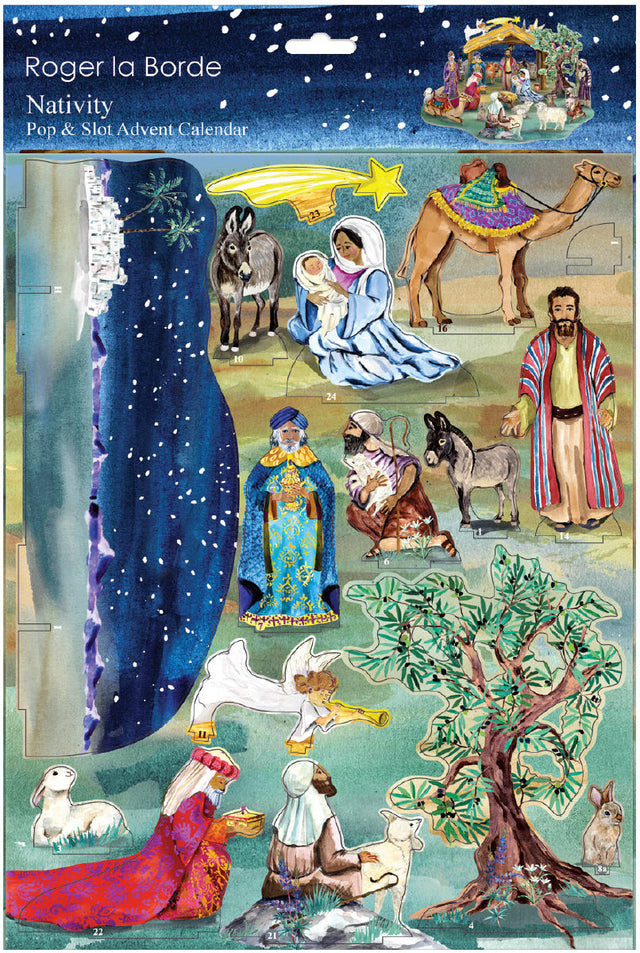 Roger la Borde The Christmas Story Pop & Slot Advent Large featuring artwork by Fay Ford