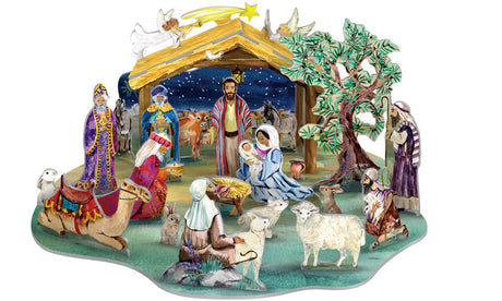 Roger la Borde The Christmas Story Pop & Slot Advent Large featuring artwork by Fay Ford