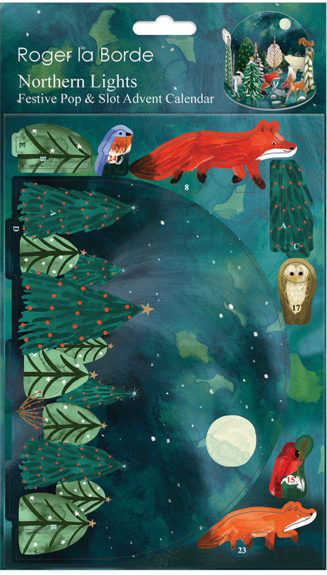 Roger la Borde Northern Lights Petite Pop & Slot Advent featuring artwork by Katie Vernon