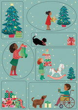 Roger la Borde A Christmas Party Sticker Label Sheets featuring artwork by Kendra Binney
