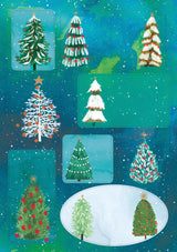 Roger la Borde Wild Winter Forest Sticker Labels Sheet featuring artwork by Katie Vernon