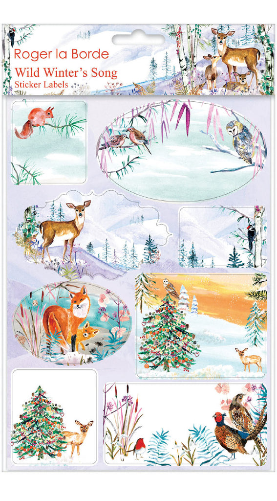 Roger la Borde Wild Winters Song Sticker Labels Sheet featuring artwork by Fay Ford