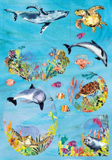 Roger la Borde Oceania Sticker Labels Sheet featuring artwork by Fay Ford