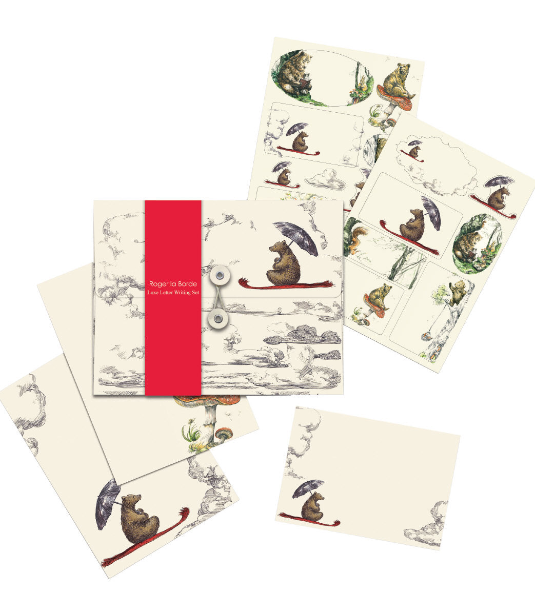 Roger la Borde Flying Bear Writing paper set featuring artwork by Elise Hurst