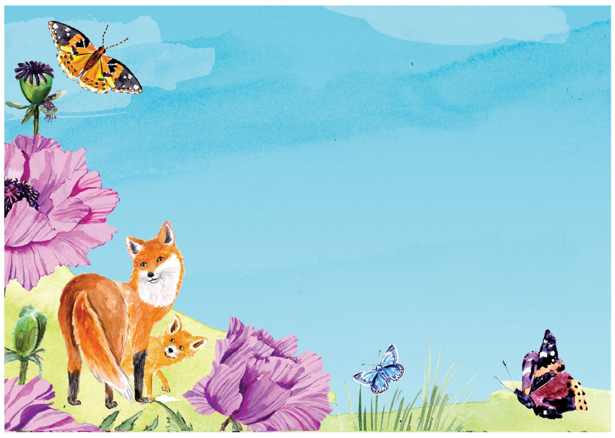 Roger la Borde Sunny and Wild Writing paper set featuring artwork by Fay Ford