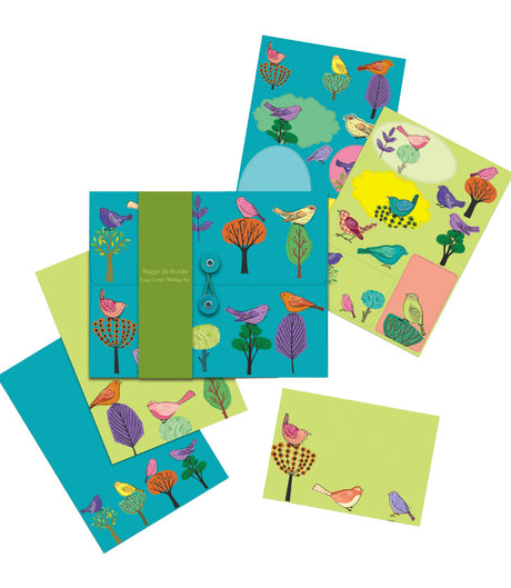 Roger la Borde Modern Birds Writing paper set featuring artwork by Repeat Repeat