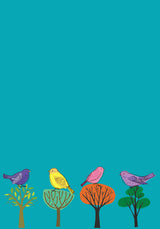 Roger la Borde Modern Birds Writing paper set featuring artwork by Repeat Repeat