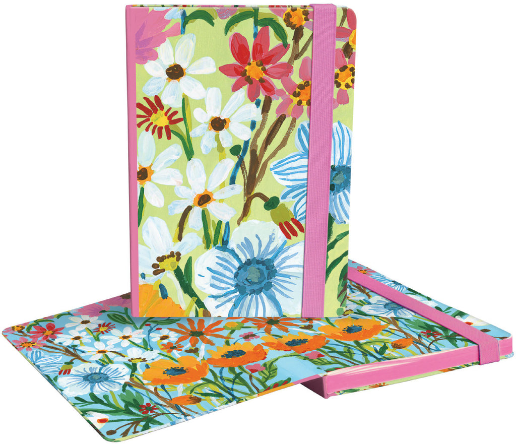 Roger la Borde Flower Field A5 Hardback Journal with elastic featuring artwork by Carolyn Gavin
