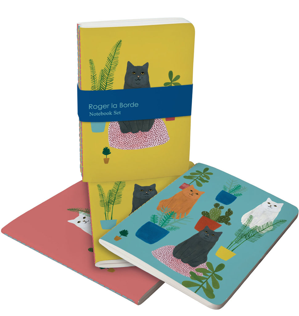 Roger la Borde Chouchou Chat A6 Exercise Books Bundle featuring artwork by Kate Pugsley