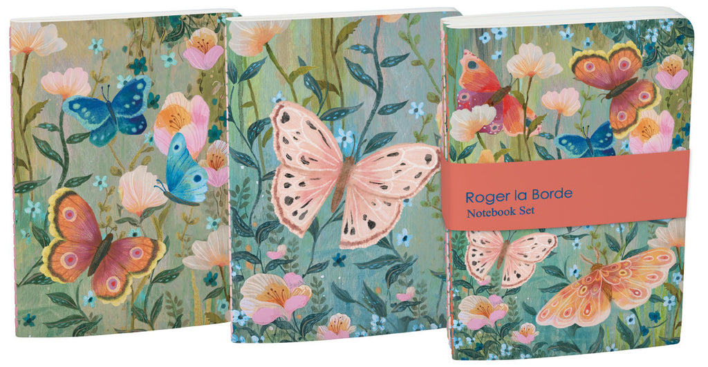 Roger la Borde Butterfly Ball A6 Exercise Books Bundle featuring artwork by Kendra Binney