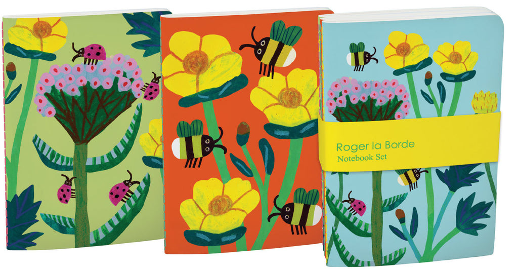 Roger la Borde Honey A6 Exercise Books Bundle featuring artwork by Monika Forsberg