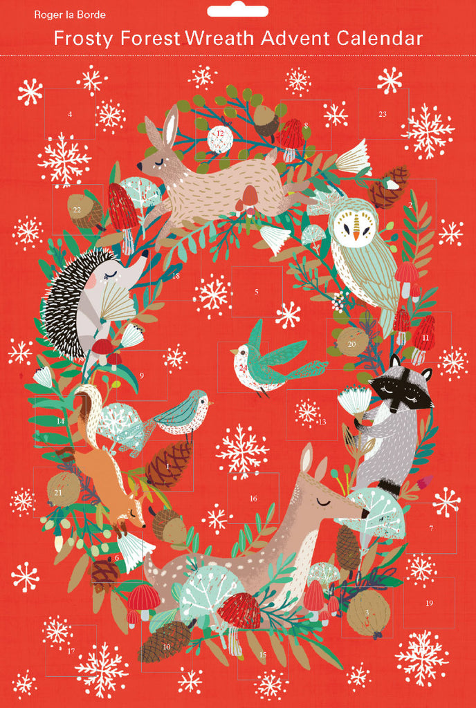 Roger la Borde Frosty Forest Advent calendar featuring artwork by Antoana Oreski