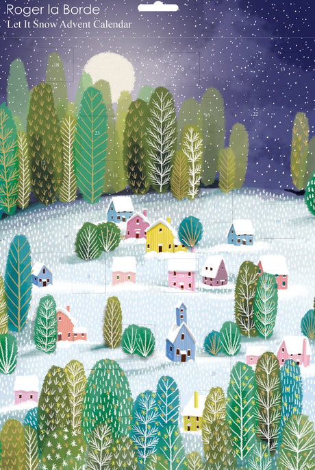 Roger la Borde Let It Snow Advent calendar featuring artwork by Jane Newland