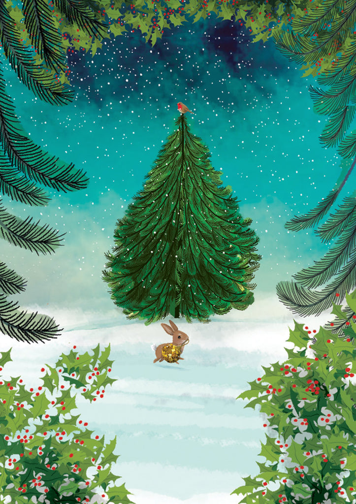 Roger la Borde Heart of the Forest Advent calendar card featuring artwork by Jane Newland