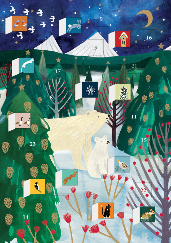 Roger la Borde Lodestar Advent calendar card featuring artwork by Katie Vernon
