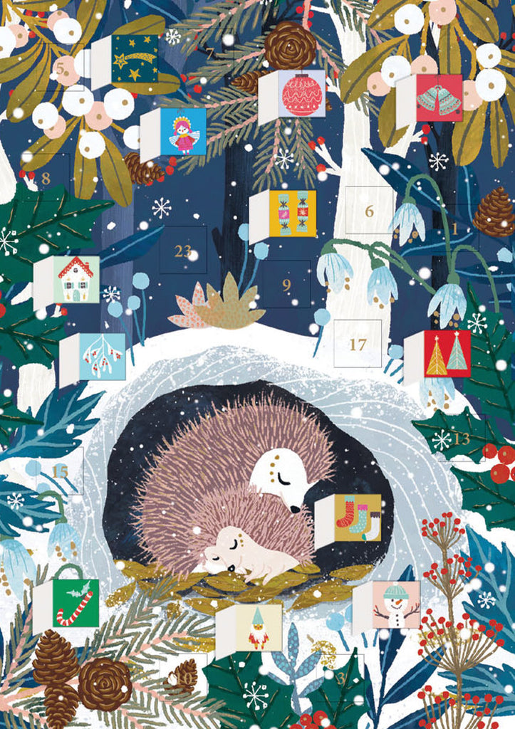 Roger la Borde Wild Wood Hideaway Advent calendar card featuring artwork by Antoana Oreski