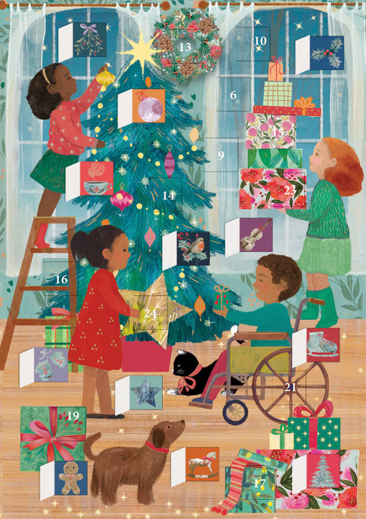 Roger la Borde A Christmas Party Advent calendar card featuring artwork by Kendra Binney