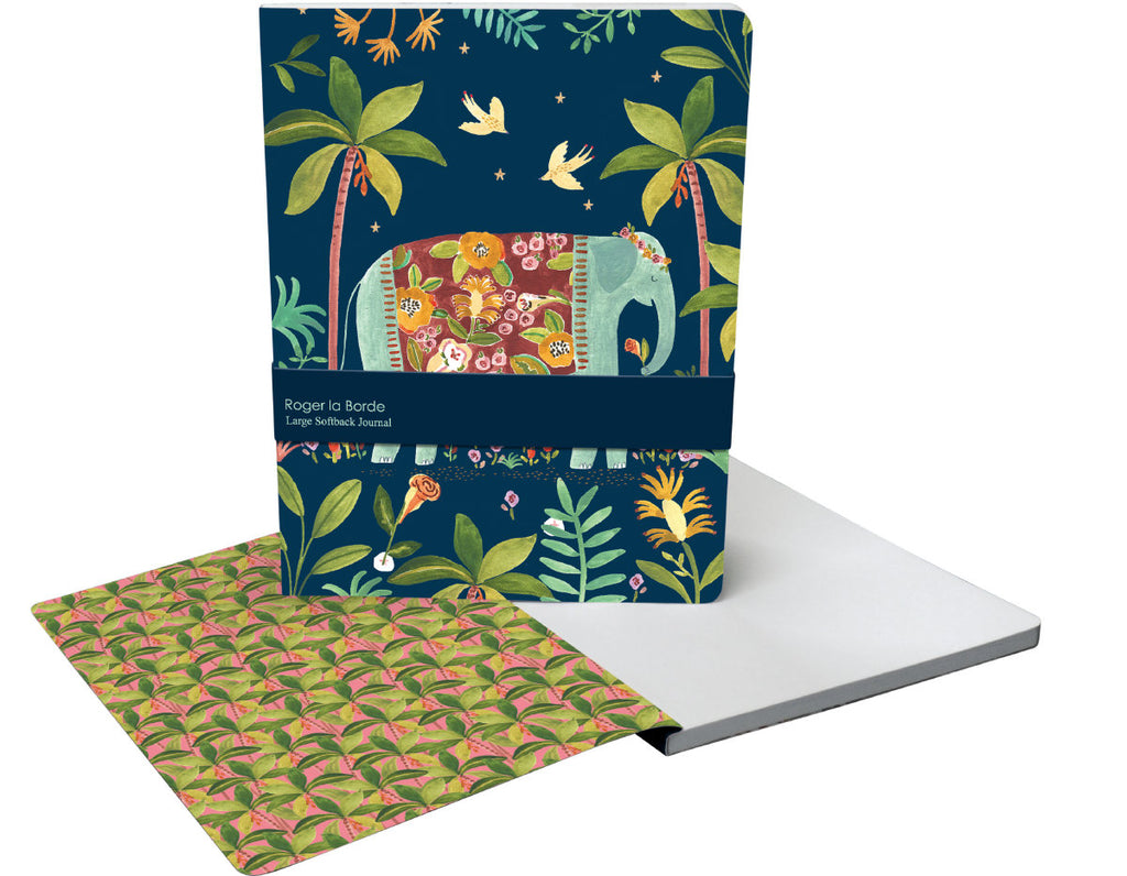 Roger la Borde Over the Rainbow Large Softback Journal featuring artwork by Rosie Harbottle