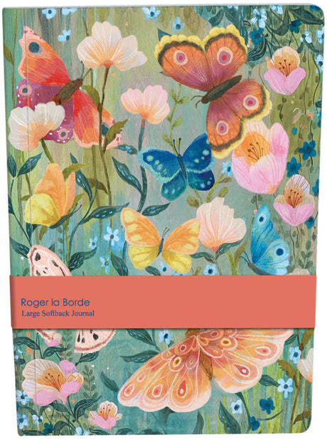 Roger la Borde Butterfly Ball Large Softback Journal featuring artwork by Kendra Binney