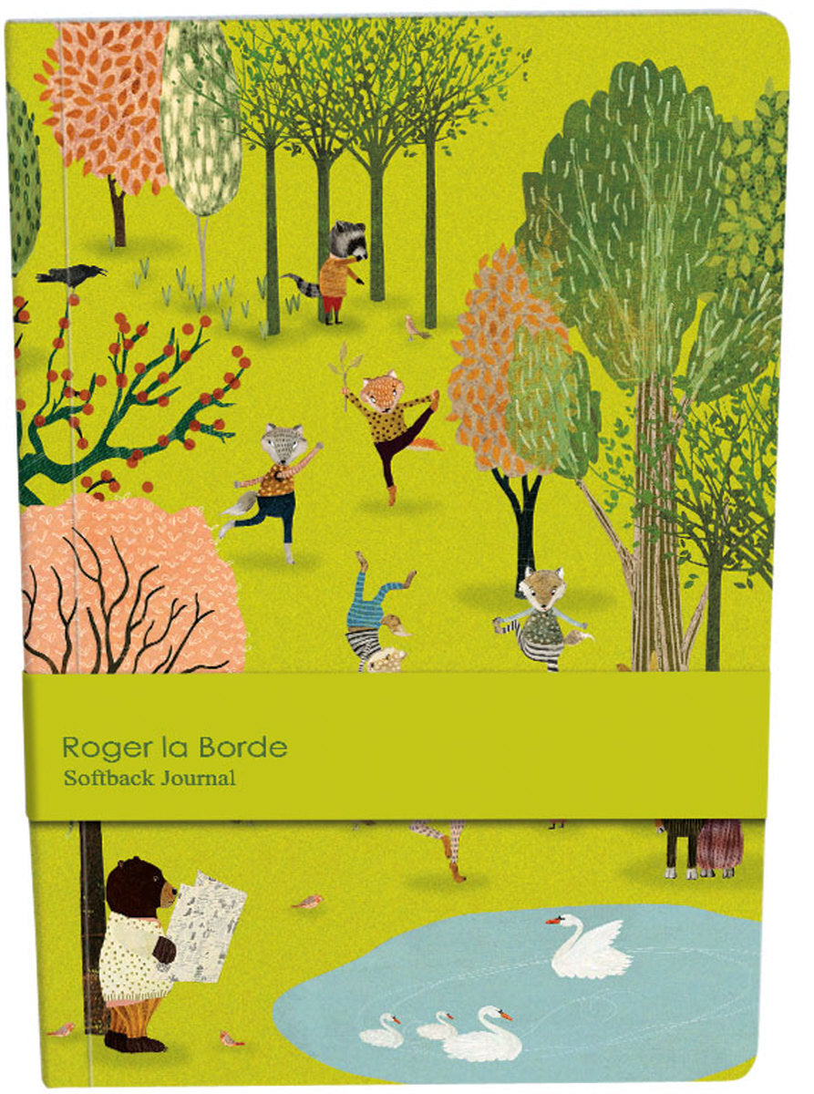 Roger la Borde Yoga in the Park A5 Softback Journal featuring artwork by Katherine Quinn