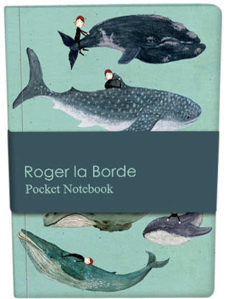 Roger la Borde Whale Song Pocket Notebook featuring artwork by Katherine Quinn