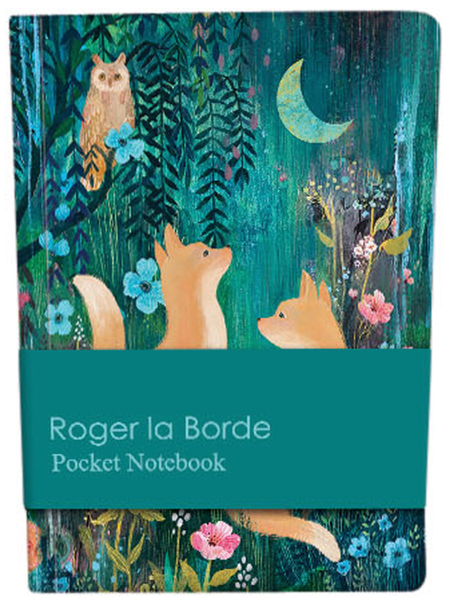 Roger la Borde Moonlit Meadow Pocket Notebook featuring artwork by Kendra Binney