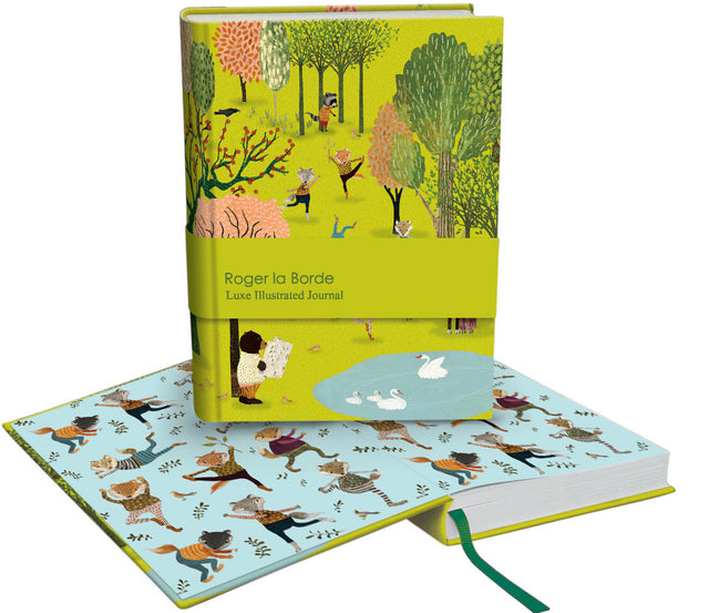 Roger la Borde Yoga in the Park Illustrated journal featuring artwork by Katherine Quinn