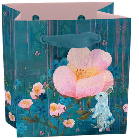 Roger la Borde White Rabbits Mini Gift Bag featuring artwork by Kendra Binney