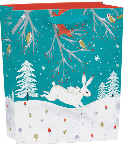 Roger la Borde Frosty Forest Gift bag : small featuring artwork by Antoana Oreski