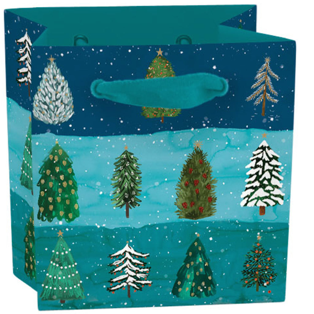 Roger la Borde Christmas Conifer Mini Gift Bag featuring artwork by Katie Vernon