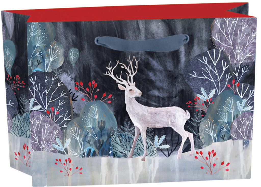Roger la Borde Silver Stag Small Landscape Gift Bag featuring artwork by Kendra Binney