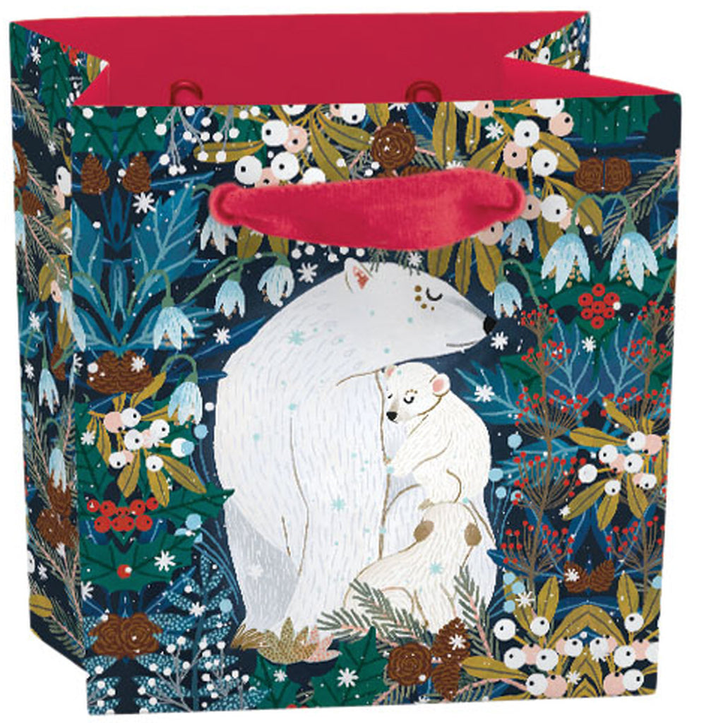 Roger la Borde Polar Bear Bower Mini Gift Bag featuring artwork by Antoana Oreski