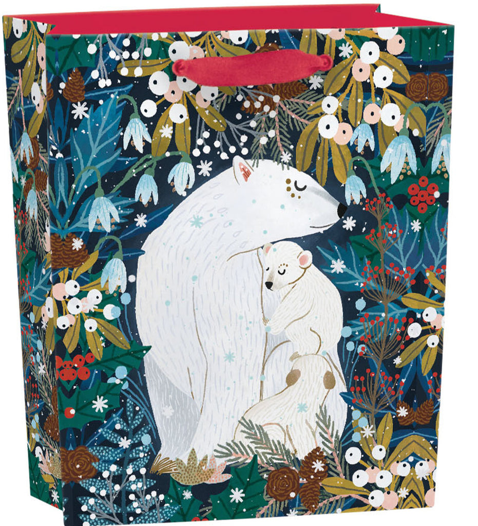 Roger la Borde Polar Bear Bower Small Gift Bag featuring artwork by Antoana Oreski