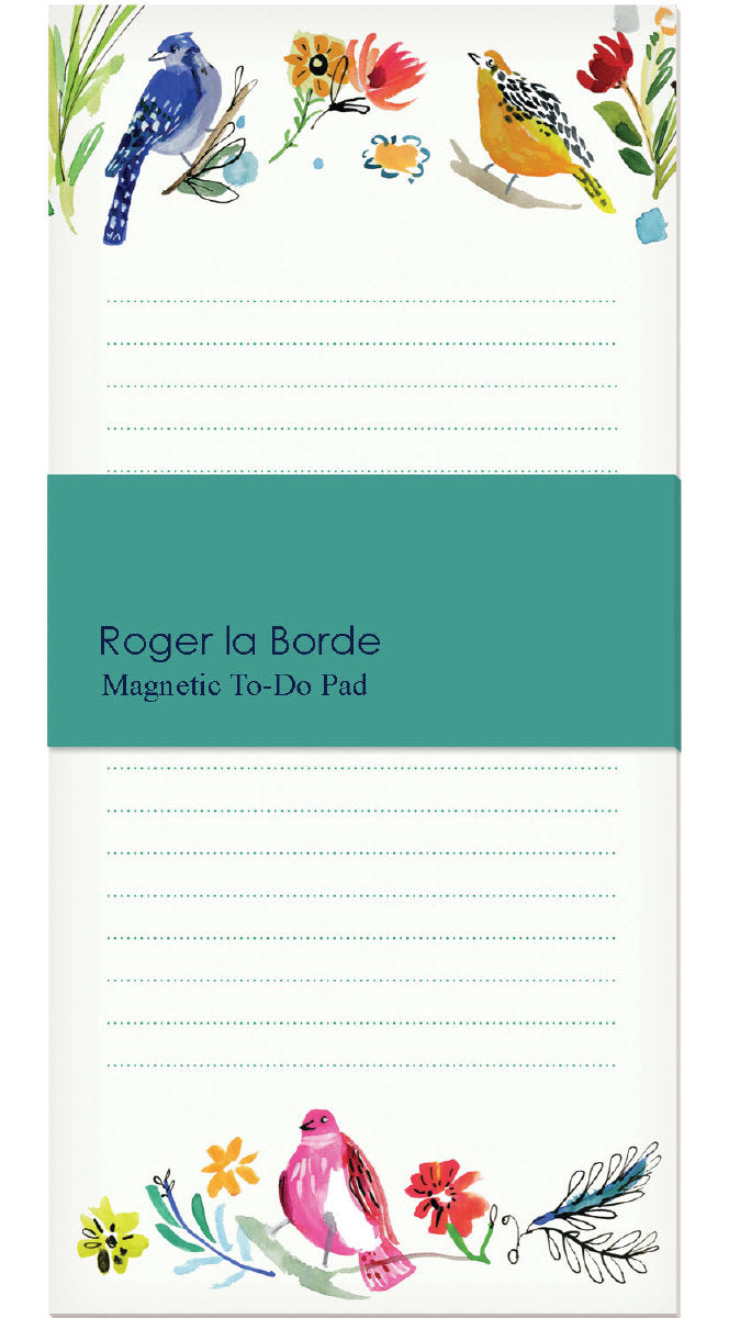 Roger la Borde Wild Batik Magnet Notepad featuring artwork by Jennifer Orkin Lewis