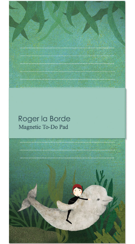 Roger la Borde Whale Song Magnet Notepad featuring artwork by Katherine Quinn