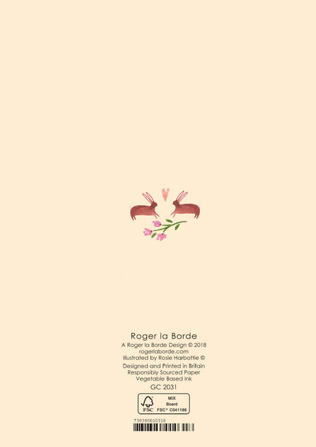 Roger la Borde Over the Rainbow Greeting card featuring artwork by Rosie Harbottle