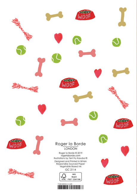 Roger la Borde Pup Talk Greeting card featuring artwork by Terri Fry Kasuba
