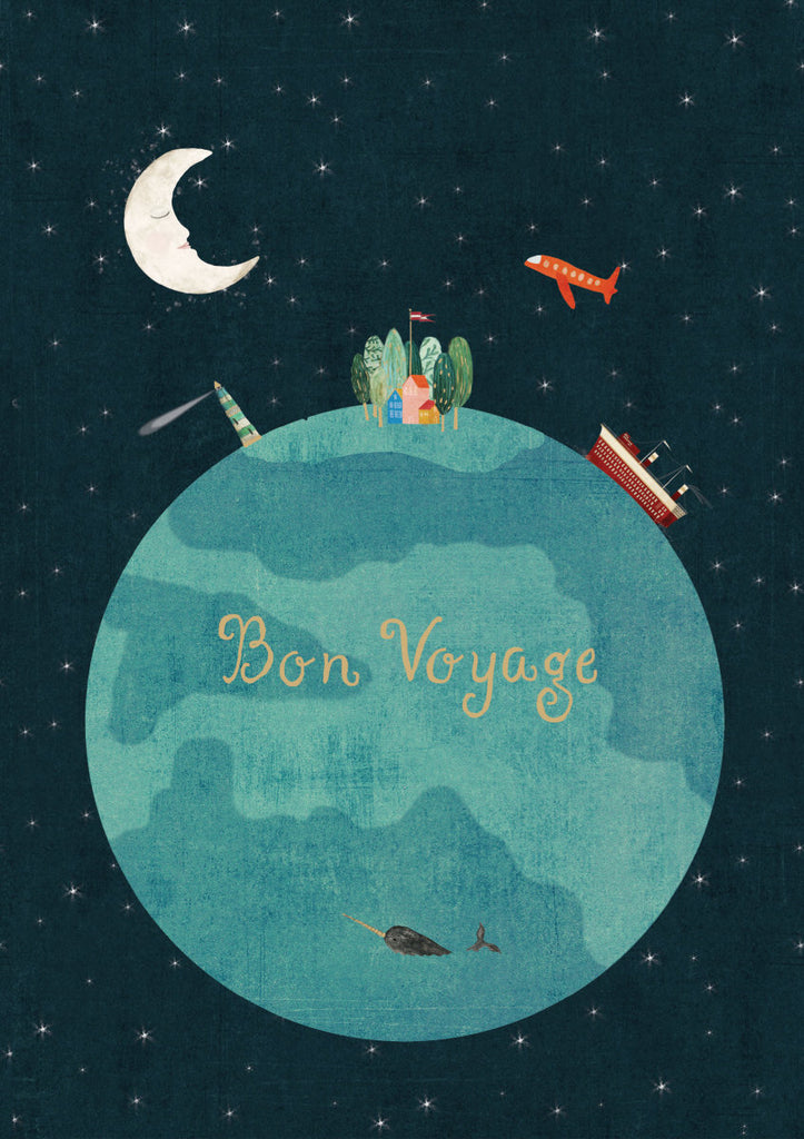 Roger la Borde Night and Day Greeting card featuring artwork by Katherine Quinn