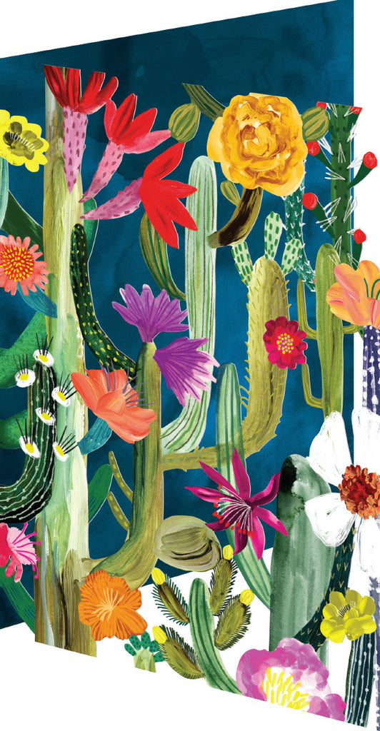 Roger la Borde Cactusland Lasercut card featuring artwork by Katie Vernon