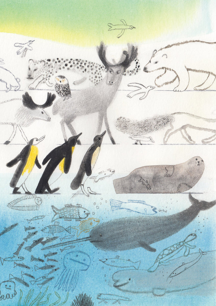 Roger la Borde Wilderness Greeting card featuring artwork by Laura Carlin