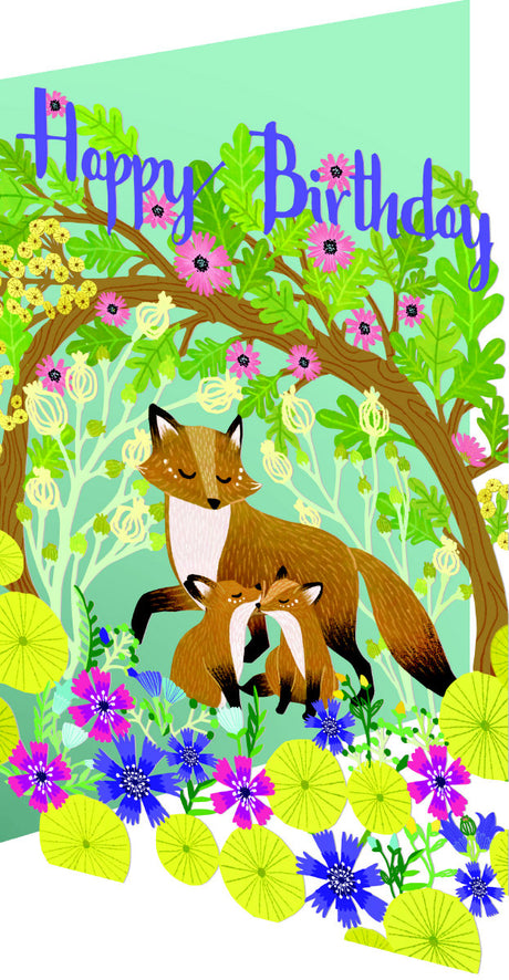 Roger la Borde Summer Forrest Lasercut card featuring artwork by Antoana Oreski
